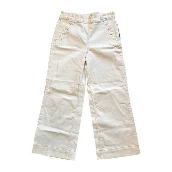 Pilcro Light Off White Wide Leg Pant Sz 31 P - Picture 1 of 10